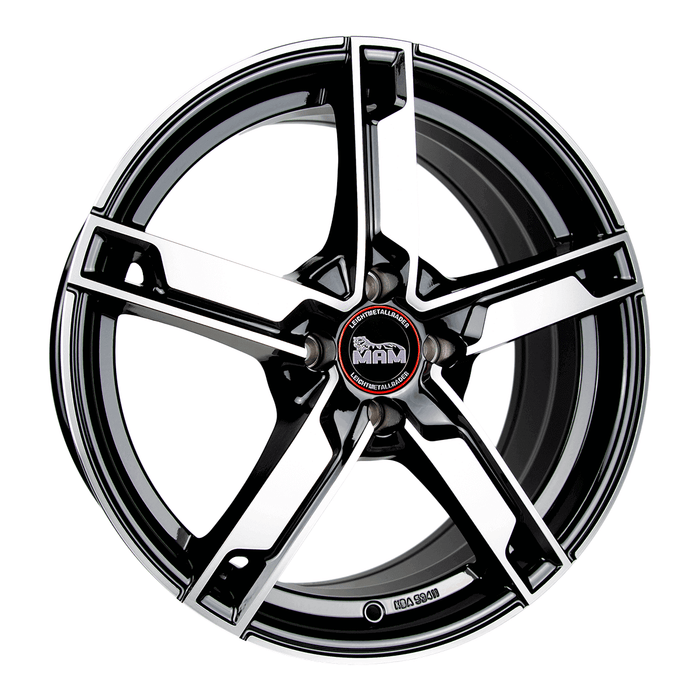 MAM W4 Black Front Polish - 16x6.5 | 4x108 | +20 | 65.1mm