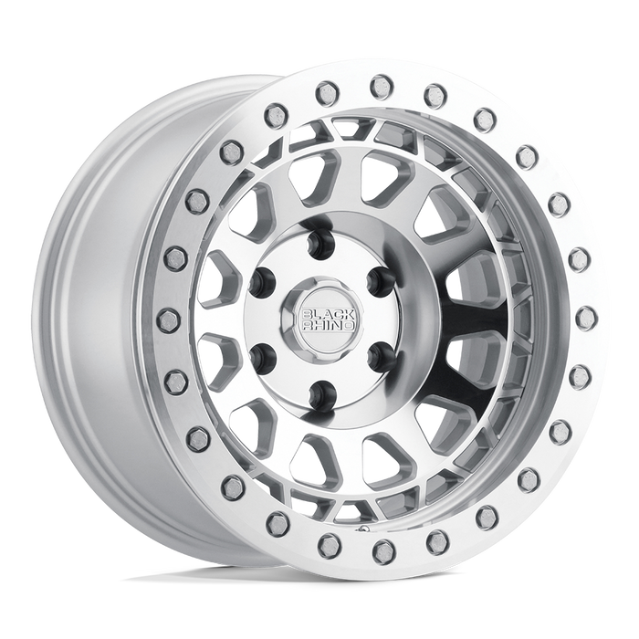 Felger-Black-Rhino-PRM-Silver-W/-Mirror-Face-&-Machined-Ring-17x8.5-6x139.7-30-112.10mm