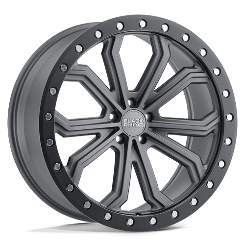 Felger-Black-Rhino-TBC-Matte-Gunmetal-W/-Black-Ring-&-Silver-Bolts-17x8-5x127-30-71.50mm