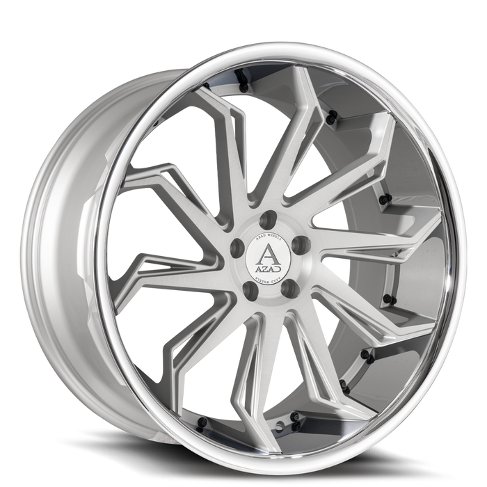 Azad-AZ1101-Brushed-Silver-w/-Chrome-Lip-Silver-20x9-73.1-wheels-rims-felger-Felgkongen