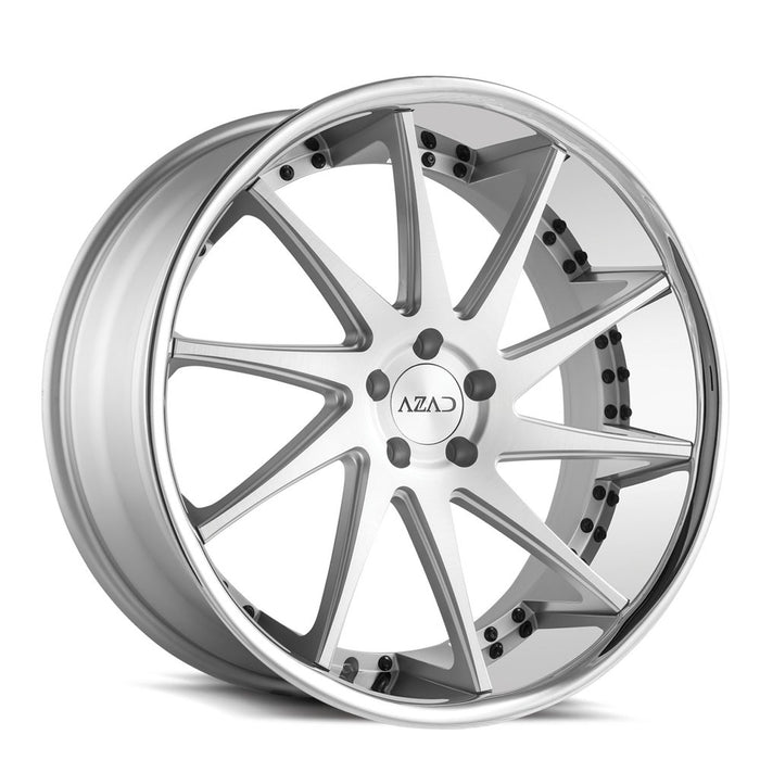 Azad-AZ23-Brushed-Silver-w/-Chrome-Lip-Silver-20x10.5-66.56-wheels-rims-felger-Felgkongen