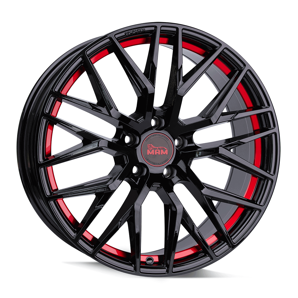 MAM-RS4-Black-Painted-Red-Black-20x8.5-72.6-wheels-rims-felger-Felgkongen