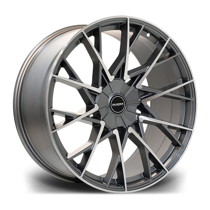 Riviera-RV197-Gunmetal-Polished-18x8-5x160-ET50-65.1mm-felger-wheels-rims