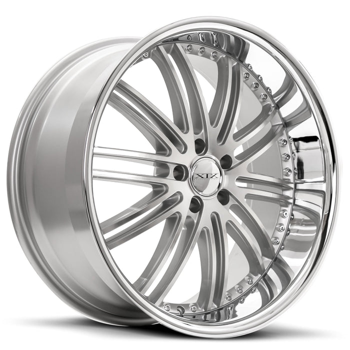 XIX-X23-Silver-Machined-with-Stainless-Steel-Lip-Silver-22x9-66.56-wheels-rims-felger-Felgkongen