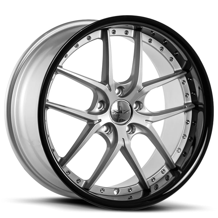 XIX-X61-Silver-with-Gloss-Black-Lip-Silver-20x8.5-72.56-wheels-rims-felger-Felgkongen